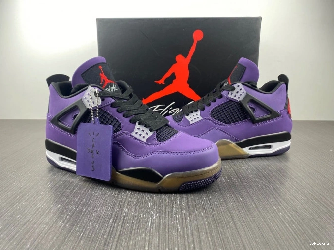 Rep TBK and 766296 Retro (Friends Travis 4 LN4 Purple Jordan Scott Family) 0808